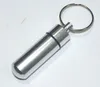 Travel Aluminum Liga À Prova D 'Água Caixa de Pílula Caixa Chaveiro Chaveiro Armazenador Organizador Garrafa Suporte Recipiente Chaveiro SN2602