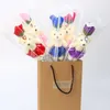 Single Bear Soap Flower Bear Simulation Artificial Flower Rose Single Rose voor Valentijnsdag Party Single Bouquet Gift Daj204