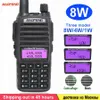 8W portátil walkie talkie uv-82 ptt botão de dois vias rádio vhf uhf banda dupla baofeng uv 82 uv82 rádio de duas vias