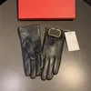 Mitaines à grandes lettres, gants de couleur unie, personnalisés, ornements métalliques simples, mitaines Super douces et fines en peau de mouton