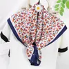 Serviette de plage imprimé léopard populaire crème solaire foulards en soie hiver luxe anti-poussière Bandana mode Satin châles