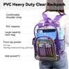 배낭 지우기 학교 PVC 책가방을 통해 투명 캐주얼 어깨 Daypacks 남성 여성을위한 대용량 배낭