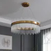 Postmoderne Wohnzimmer Kronleuchter Einfache Pendelleuchte Luxus Kristall Kronleuchter Esszimmer Schlafzimmer Anhänger Nordic Haus Dekoration Beleuchtung LED Runde