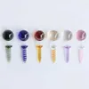 Glas Terp Skruvset Rökande Färgade Pärlor 20mmOD Solid Marble Pearl For Slurper Quartz Banger Nails Vattenbongar Dab Oljeriggar