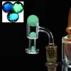 Rauchen von Terp Slurpers Quartz Banger mit 3 Perlen (großer, mittlerer, kleiner) Leuchten in dunklen Vakuumschläge für Glasbongs