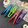 3 stks / set Silicone Food Tong Rvs Kitchen Tang Silicone Antislip Cooking Clip Klem BBQ Salade Gereedschap Grill Keukenaccessoires