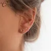 Stud Canner Fashion Minimalist Gioielli Minimalista Orecchini circolari rotondi geometrici per donne Piccole orecchini 100% 925 Sterling Silver