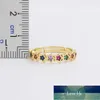 Fashion Star Moon Cross 12 Styles Gold Copper Zircon Rings Adjustable Rainbow CZ Colorful Crystal Ring jewelry Gift for Woman Factory price expert design Quality