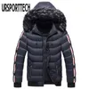 Winter Jacket Men Parka Hooded Fur Collar Men's Warm Thicken Windproof Hat Parkas Jacket Fashion Casual Hoodies Outwear 211104