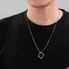 Designer halsband lyx smycken Unifig minimalistisk geometrisk för män rostfritt stål triangel rhombus choker hip pop punk party födelsedaggåva