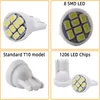 100Pcs 12V Ice Blue Car Bulbs T10 W5W 194 192 168 2825 Wedge 8SMD 1206 LED Replacement Lamps Auto Interior Reading Map Dome Light