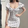 TRAF Zomer Dres Kleding Dames Kawaii Koreaanse Mode Jurken Casual Sukienka Sexy Toppies 21233 210712