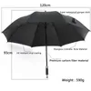 Paraplu's luxe golf paraplu volledige vezel automatische lange handvat bedrijf sraight paraguas aangepast logo