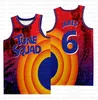 23 Michael NCAA 2021 Movie Space Jam Tune Squad Basketball Jersey Blue 1/3 Tweety 10 Lola ! Taz 7 R.RUNNER Lebron 6 James 1 Bugs Black