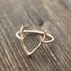 Womens Mode Simple Antler Shape Verstelbare Maat Ring Sieraden Leuke Dierdecoratie Kerstcadeau Dames Accessoires Goud / Zilver