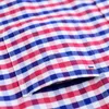 Męska Moda Z Długim Rękawem Plaid Paski Oxford Koszula Pojedyncza Kieszeń Standardowy Fit Button Button-Down Wejście Koszulki Dorywcze Koszulki 210410