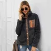 Leopard Print Spliced ​​Faux Fur Tebby Bear Coat Kvinnor Kläder Vinter Mjuk Cozzy Casual Chic Vintage Jacka 210427