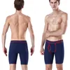 Caleçon 3 pièces longs boxeurs pour homme sous-vêtement imprimé hommes culottes avec trou coton hommes famille sous-vêtements Boxer mâle Boxershorts