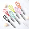 Newegg Batedor Cozinha Tools Cor Sólida 10 polegada de aço inoxidável Mini Silicone Whisk para panelas antiaderças Cozinhar RRB13658