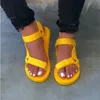 Donne piatto gladiatore sandali morbidi con fibbia gelatina femminile piattaforma casual donna scarpe da spiaggia sandali estivi sandali 649