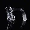 Banger al quarzo Unghie Senza saldatura Completamente saldato Olio Dab Rigs Bangers Con secchio a sfera Accessori per fumatori con bordo smussato FWQB12