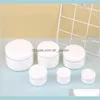 Bouteilles d'emballage bureau école entreprise industrielle 203050100150200G blanc avec couvercle vide rechargeable pots en plastique cosmétiques stockage Conta