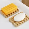 Eco-friendly Wooden Soap Dish Tray Holder Storage Soaps Rack Plate Box Container for Bath Shower Bathroom WH0303