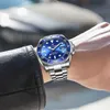 Lige homens relógios mecânicos top marca luxo relógio à prova d 'água homens moda 316L aço relógio automático relogio masculino 210527