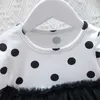 2021 Summer Newborn Baby Girl Clothes Print Dot Dress for Baby Girls Clothing 1st Birthday Dresses Toddler Infant Clothing Q0716