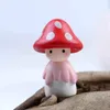 Trädgårdsdekorationer Mushroom Figur Cactus Ornament Miniatyr Landskap Tillbehör RH1328