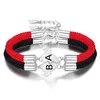 Gepersonaliseerde brief A-Z paar armbanden voor vrouwen mannen hart vleugel charm magnetische casps sleutel sleutel vriendschap sieraden 2 stks / set