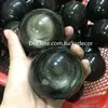 50-65mm Or Brillance Obsidienne Noire Poli Sphère de Cristal Boule Artisanat Guérison Reiki Chakra Pierre Précieuse Verre Volcanique Oeil de Chat Naturel Quartz Orbe Mexique 1 Pièce