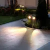 Outdoor LED Solar Lawn Lamp Warm+White Light 360° Adjustable Spotlight Landscape Garden