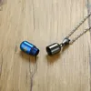 Creative Capsule Pill Pendant Necklace Classic Couple Pendants Necklaces Stainless Steel Memorial Jewelry Gift