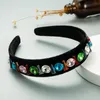 Sweet Summer Round Rhinestone Headbands Vintage Korean Style Girls Hairbands Fashion Head Wrap Tiara Hair Accessories