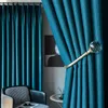 Full Blackout Curtain Finished Custom Thick Jacquard For Bedroom Living Room Insulation Soundproof Curtain 211203