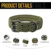 Benepaw Durable Tactical Dog Collar Justerbar Tunga militär träning Pet Collar Medium Stora hundar Magic Sticker ID Panel 210729