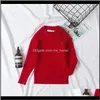 Baby Maternity Drop Delivery 2021 Boys Spring Knitted Baby Ribed Sweater Sweaters Color caramelo sólido Kids Clothing Girls Pullover 201103 Sjmk