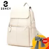 Zency Moda Soft Oryginalna Skóra Duże Kobiety Plecak Wysokiej Jakości A + Panie Daude Casual Travel Bag Plecak SchoolBag Book 210922