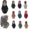 Moda étnica Moda Amira Instant Hijab Underscarf Tampão com laço Muçulmana Mulheres de uma peça Longo Pescoço Cobrindo Femme cabeça Envoltório Headscarf