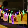 LED String Lights 2M/3M Photo Clip Fairy Light Outdoor Battery Operated Garland Christmas Decoration Party Wedding Xmas