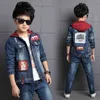 2pcs Boys Jacket Jeans Denim Clothing Set Boy Outerwear Blue 3 4 6 8 10 12 Year Old Kid Clothes OKS195008 2108045334646