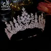 Rainha Crown Crown Crown Casamento Cocar Princesa Aniversário Presente De Cristal Cabelo Acessórios Cristal Tiaras e Coroas para Mulheres X0625