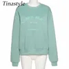 Tinastyle Tuta invernale spessa in due pezzi per donna Pullover manica lunga e pantaloncini a vita alta Tuta casual 2 pezzi Set caldo X0428