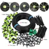 MUCIAKIE 5-50M Green Garden Irrigation Goutte À Goutte Système Réglable Micro Spray Balcon Potio Arrosage Plante Kit Irrigation Émetteurs 210610