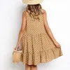 JOCOO JOLEE POLKA DOT DOST RUFFLE WOMEN SPRIND SUMMERドレスセクシーなスリムな薄いビーチパーティー