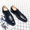 Semi-formal PU Leather Mens Brogue Shoes Contrast Green Orange Nigeria Graceful Man Dress Shoes Big Size 46 47 48