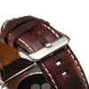 För Apple Oil Wax Genuine Leather Watch Band Smart Straps 44 mm 40mm 42mm 38mm Cowhide Gradient Watchband Armband 5 4 3 21