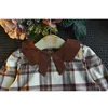 LOVE DDMM Mädchen Sets Frühling Kinderkleidung Mädchen Casual Plaid Langarmshirt + elastische Hosen Zweiteiliger Anzug 210715