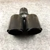 1 stycke y modell matte svart akrapovic avgasrör rostfritt stål auto delar bil tailpipe kolfiber dubbla ljuddämpare tips